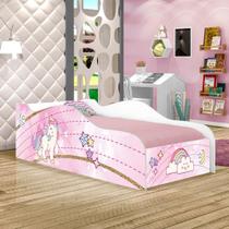 Mini Cama Fun Unicónio Rosa Infantil Com Colchão Mini Cama Fun Unicónio Rosa Infantil Com Colchão