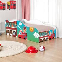 Mini Cama Fun Usinho Bombeiro Infantil Com Colchão