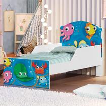 Mini Cama Fundo do Mar Peixes Com Colchão Mini Cama Fundo do Mar Peixes Com Colchão