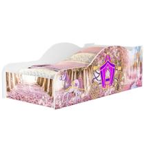 Mini Cama Infantil 148x68cm Personagens Carruagem Rosa Z53 - Mpozenato Mini Cama Infantil 148x68cm Personagens Carruagem Rosa Z53 - Mpozenato