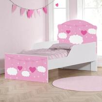Mini Cama Infantil 153,2x79cm Com Proteção Lateral Personagens Nuvem Menina K02 - D'rossi Mini Cama Infantil 153,2x79cm Com Proteção Lateral Personagens Nuvem Menina K02 - D'rossi