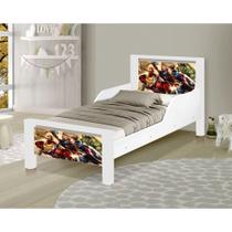 Mini Cama Infantil Adesivada Heróis
