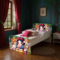 Mini Cama Infantil Adesivada Menina EM MDF Reforçada Com Colchão Mini Cama Infantil Adesivada Menina EM MDF Reforçada Com Colchão