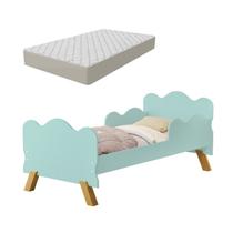 Mini Cama Infantil Angel Nuvem Proteção Lateral Com Colchão