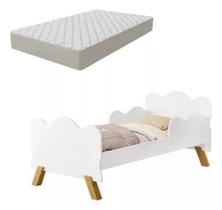 Mini Cama Infantil Angel para Quarto de Criança com Colchão Juvenil