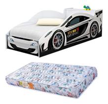 Mini Cama Infantil Carro Baú Na Cabeceira Acompanha Colchão