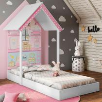 Mini Cama Infantil Casinha Montessoriana Casa de Boneca MDF sem Colchão P13 Zoe Branco - Mpozenato