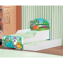 Mini Cama Infantil com Auxiliar Pop Dinos Amigos Mini Cama Infantil com Auxiliar Pop Dinos Amigos