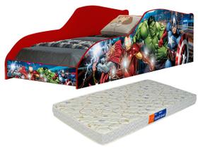 Mini Cama Infantil com Colchão Vingadores