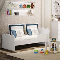 Mini Cama Infantil com Proteção Lateral 1590 Baby Móveis Percasa Branco