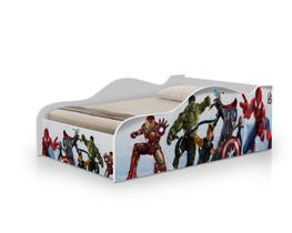 mini cama infantil com proteção lateral para quarto dos herois