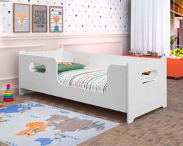 Mini Cama Infantil Estilo Montessori MDF/MDP E Grades Proteção Lateral Para Crianças