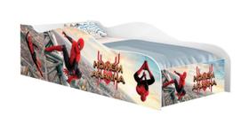 mini cama infantil juvenil de chão proteção lateral carro para quarto de criança entrada frontal MDF