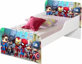 Mini Cama Infantil MDF de personagens para Meninos Herois Baby