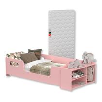 Mini Cama Infantil Montessoriana Aconchego com Nicho e Colchão