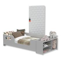 Mini Cama Infantil Montessoriana Aconchego com Nicho e Colchão