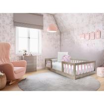 Mini Cama Infantil Montessoriana Marina Rosa/Madeirado - Móveis Bonatto