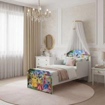 Mini Cama Infantil para meninos com Colchão + baú Princesas