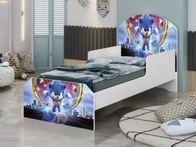 Mini Cama Juvenil Infantil Adesivada 100% Mdf - Sonic