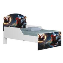 Mini Cama Juvenil Infantil Livia Adesivada Para Quarto MDF Com Proteção Lateral Design Moderno