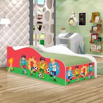 Mini Cama Like Meninos Futebol Infantil Com Colchão