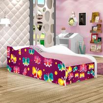 Mini Cama Like Nuvem de Borboletas Infantil Com Colchão Mini Cama Like Nuvem de Borboletas Infantil Com Colchão