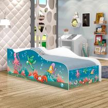 Mini Cama Like Peixinhos no Mar Infantil Com Colchão