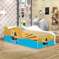 Mini Cama Like Pirata Tubarão Infantil Com Colchão Mini Cama Like Pirata Tubarão Infantil Com Colchão