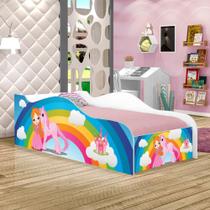 Mini Cama Like Rainha e Unicórnio Infantil Com Colchão