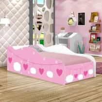 Mini Cama Like Rosa Menina Infantil Com Colchão