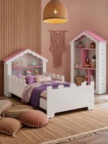 Mini Cama Magia Castelo Com Estante E Colchão Quarto Infantil Mini Cama Magia Castelo Com Estante E Colchão Quarto Infantil