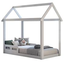 Mini Cama Montessoriana Analu Branco Acetinado - Carolina