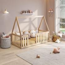 Mini Cama Montessoriana Com Grade e Telhado Giulia Casatema