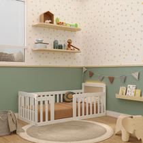 Mini Cama Montessoriana com LED Giulia Rattan Casatema MadeiraOriginals Branco
