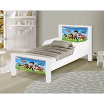 Mini Cama Montessoriana Infantil Adesivada Cães para Quarto Infantil com Visual Decorativo Moderno