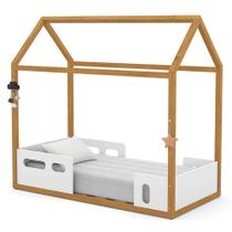 Mini Cama Montessoriana Liv Branco Freijó - Matic Mini Cama Montessoriana Liv Branco Freijó - Matic
