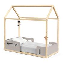 Mini Cama Montessoriana Liv Cinza Natural - Matic - Matic Moveis