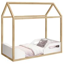 Mini Cama Montessoriana Zoe Branco Acetinado Pinus Natural Reller Mini Cama Montessoriana Zoe Branco Acetinado Pinus Natural Reller