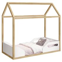 Mini Cama Montessoriano Zoe Branco/Natural - Reller Móveis