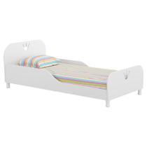 Mini Cama Realeza com colchão 150cmx70cm 100% MDF Multimóveis Branca