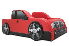 Mini Cama Z3 com rodas sobrepostas e impressão digital - cor vermelha