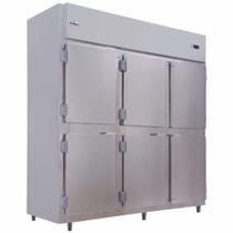 Mini Câmara Comercial Luxo 6 Portas Rf067 Frilux Mini Câmara 1400 Litros Inox 220v