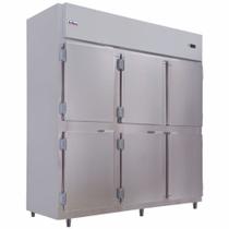 Mini Câmara Comercial Luxo 6 Portas RF067 Inox Frilux 110V
