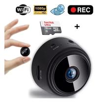 Mini Câmera De Segurança Ip Wifi Ultra Hd Filma Grava S/ FIO + Cartão De Memória Micro Sd Sandisk Com Adaptador 16Gb Mini Câmera De Segurança Ip Wifi Ultra Hd Filma Grava S/ FIO + Cartão De Memória Micro Sd Sandisk Com Adaptador 16Gb