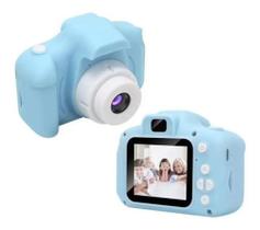Mini Câmera Digital Fotográfica Brinquedo X200 - Foto e Vídeo - Infantil Crianças - azul