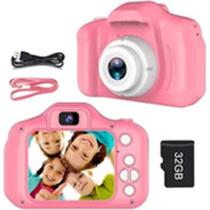 Mini Câmera Digital Fotográfica Brinquedo X200 - Foto e Vídeo - Infantil Crianças - Rosa