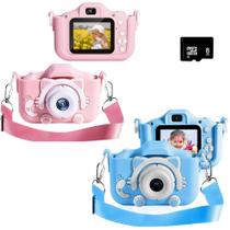 Mini Câmera Digital Infantil Fotográfica Fotos + Cartão de Memoria 8GB Crianças Brinquedo Presente