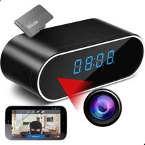 Mini Câmera Escondida Z10 W-Fi Formato Relógio Digital + Cartão Memória 64GB Filmadora Secreta Full HD 4k