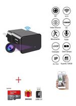 Mini Câmera Espiã Carregador Wifi Sensor De Movimento Ip 1080p 32Gb