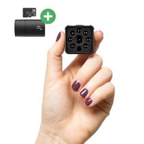 Mini Câmera Espiã com Visão Noturna e Sensor de Presença e Cartão 4GB